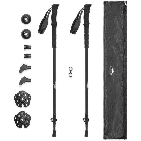 Trekking Poles Carbon Fiber Walking Hiking Sticks With Quick Adjustable Locks