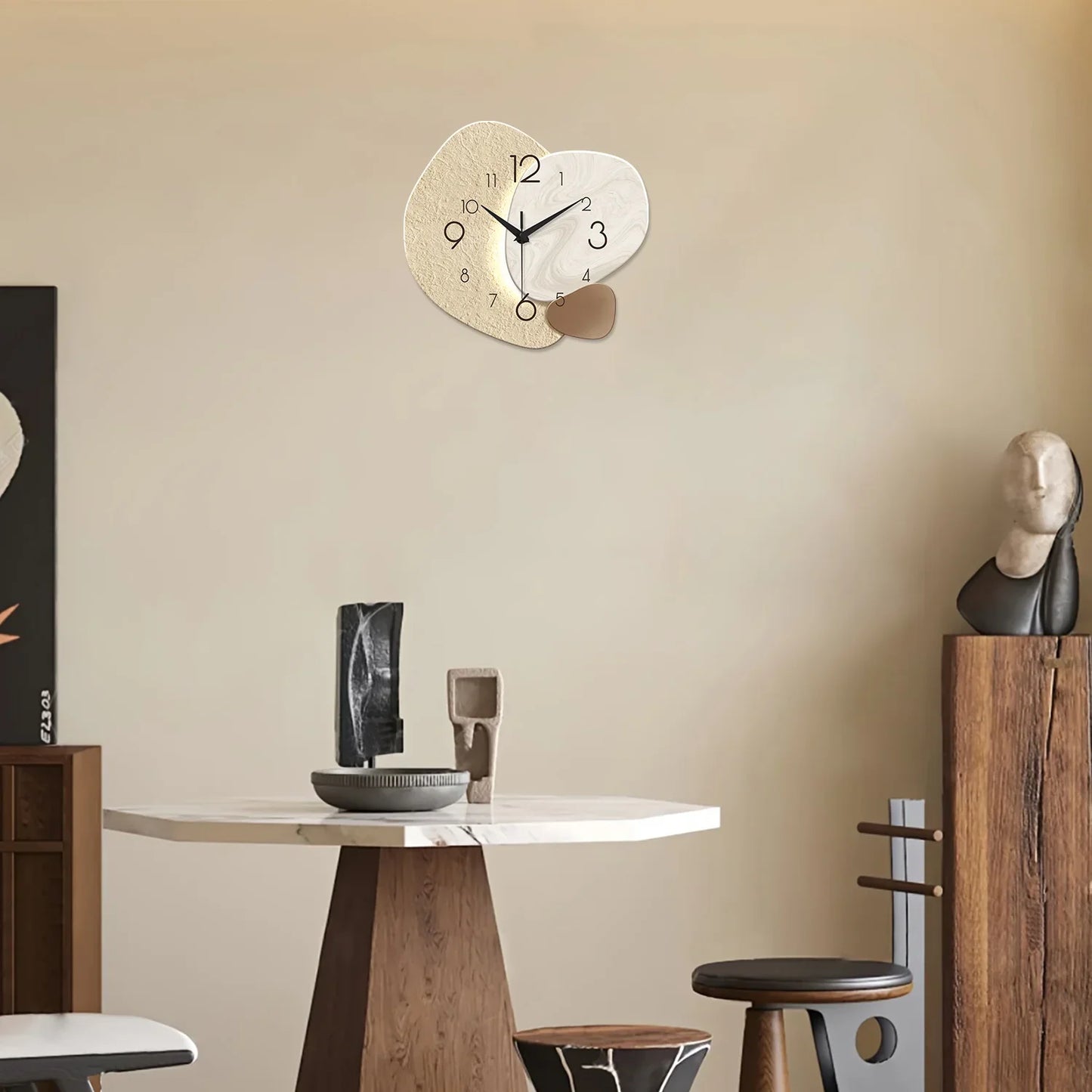 Modern Simple Wall Clock Silent Quartz No Battery Included