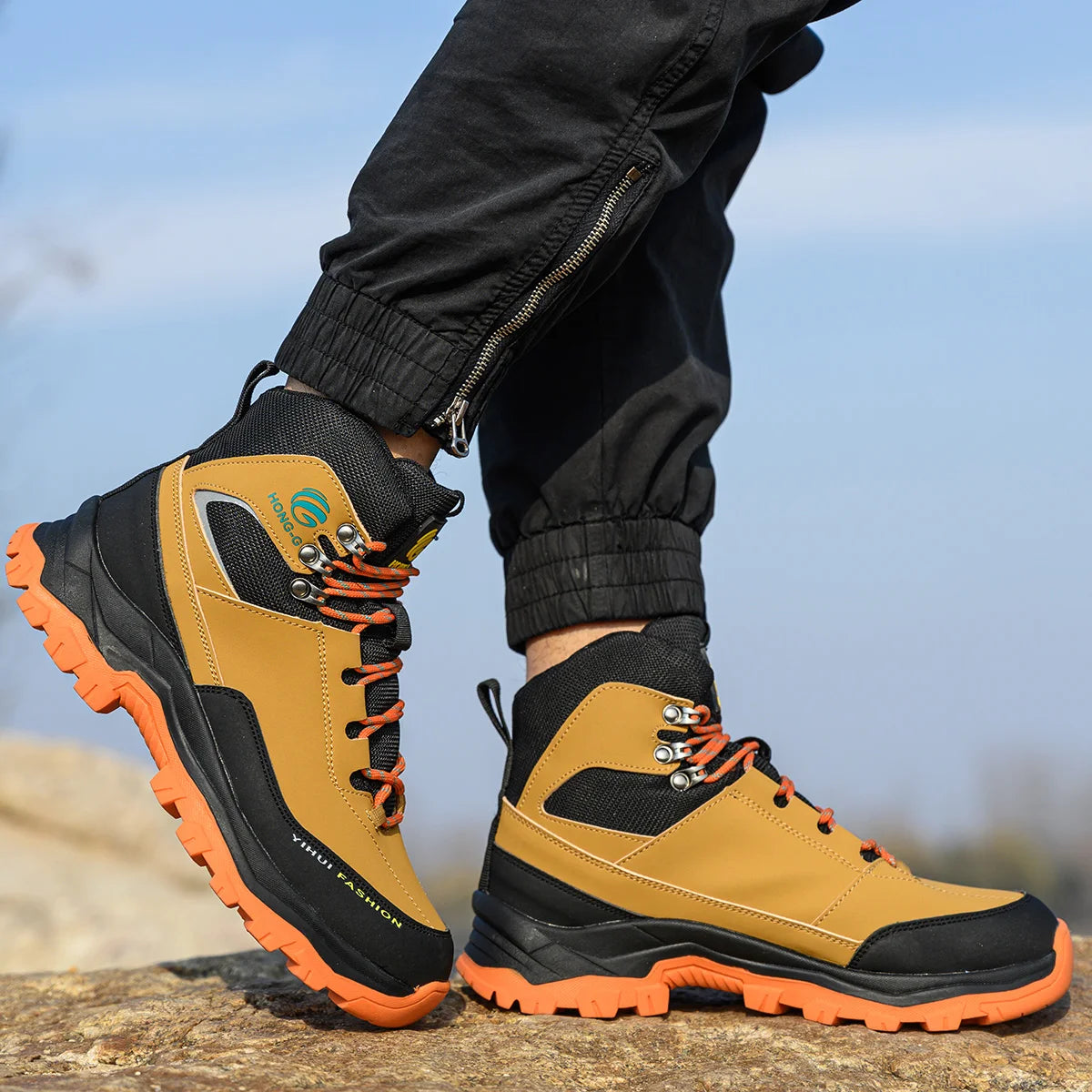 VEIGAR Mens Breathable Protective Work Safety Shoes Anti Puncture Steel Toe Cap