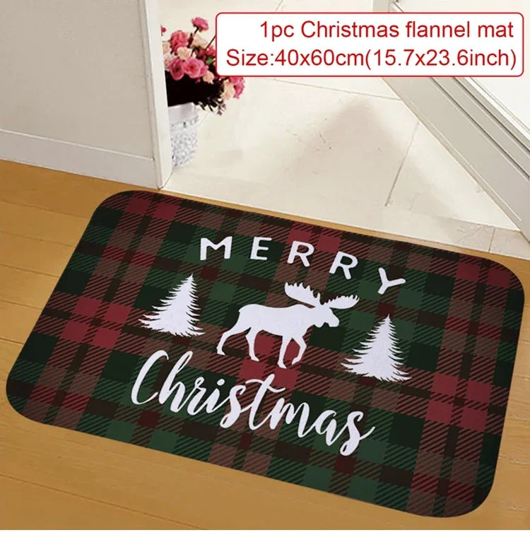 Christmas Door Mat Santa Claus Outdoor Decor For Home Merry Christmas 2025 Xmas