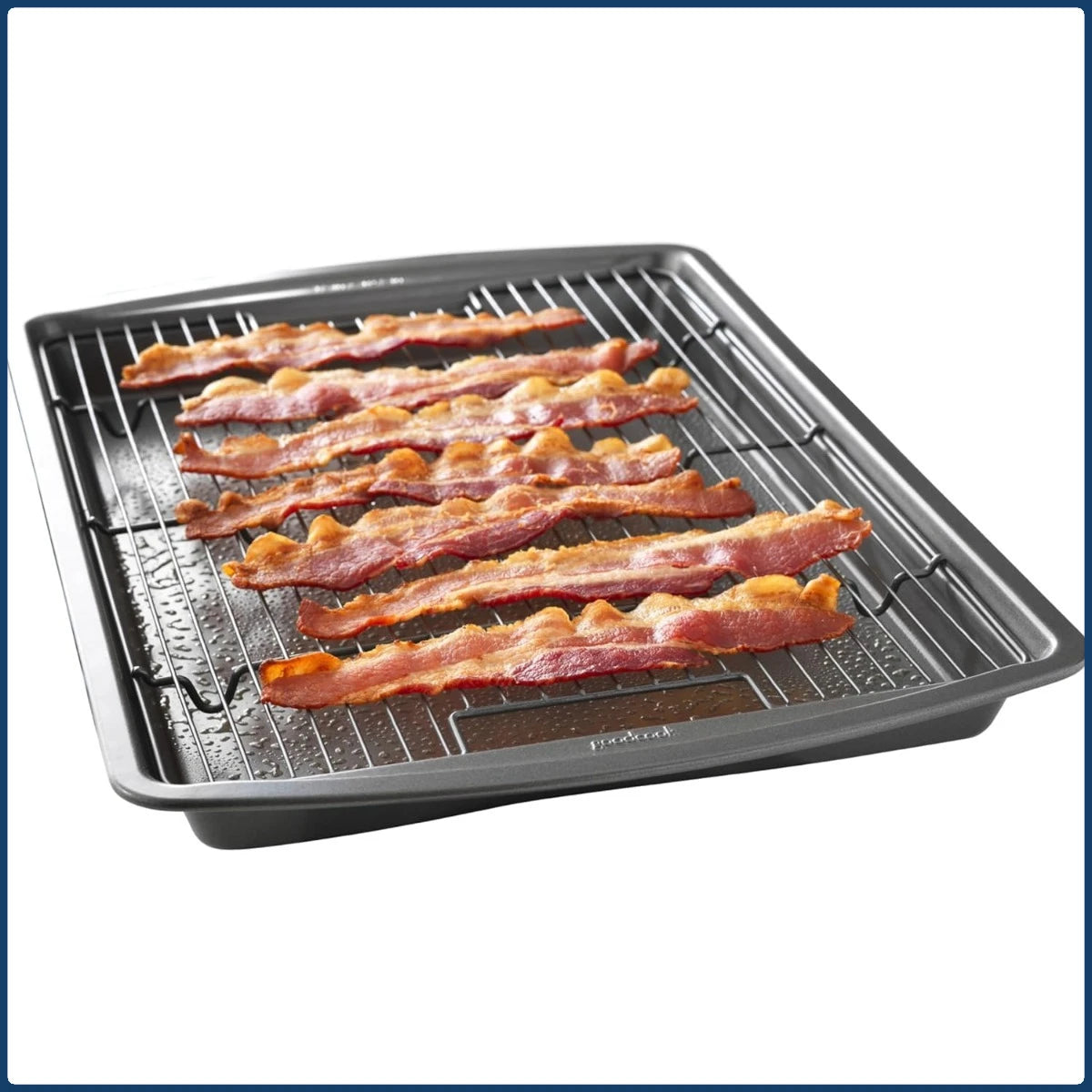 Nonstick Carbon Steel Baking Pan And Raised Wire Rack For Crispy Bacon Pizza Wings Multipurpose Sheet Pan