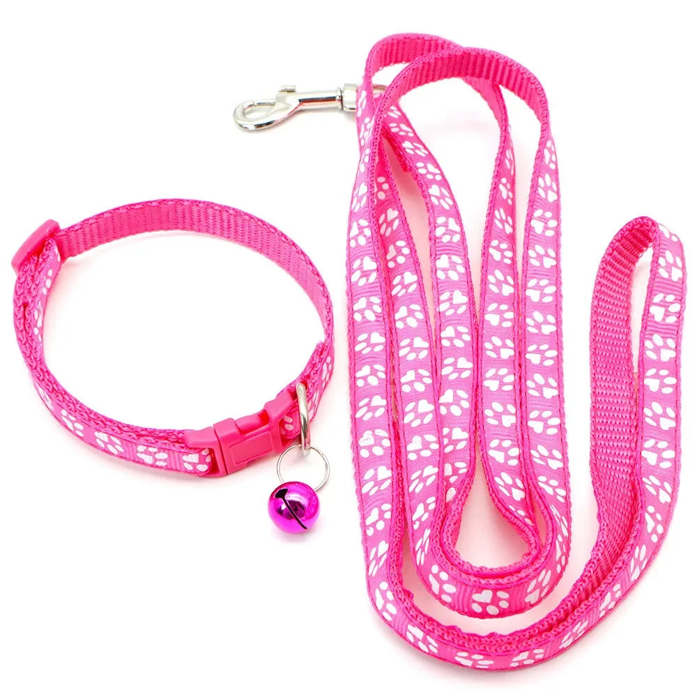 Dog And Cat Print Leash Adjustable Outdoor Walking For Small Breeds Chihuahua