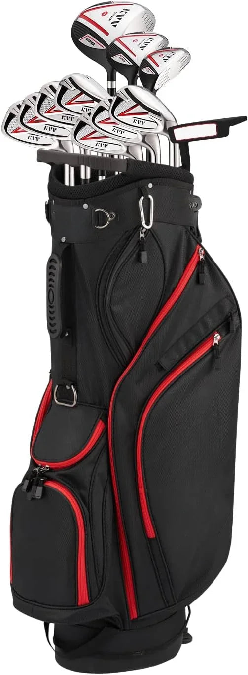 Mens Golf Club Set Driver Fairway Irons Putter Stand Bag
