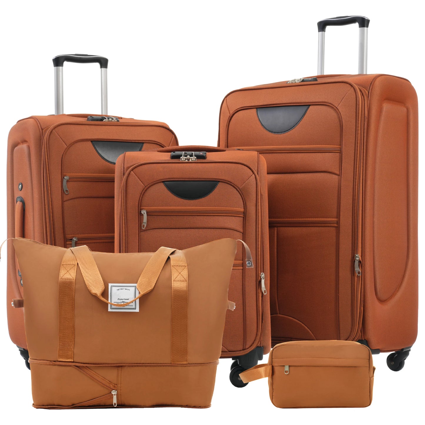 Softside Luggage Set 5 Piece Expandable Spinner Lightweight