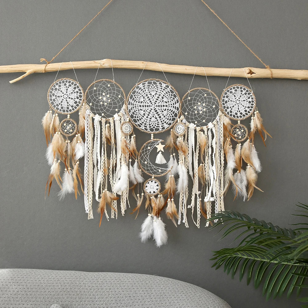 Bohemian Dreamcatcher Set Five Pcs Large Wall Hangings