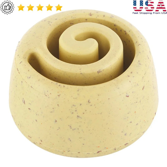 Cinnamutt Roll Vanilla Scented Rubber Dog Toy With Wobble Base For Super Chewer Interactive Chewable Treat Freezable Fun