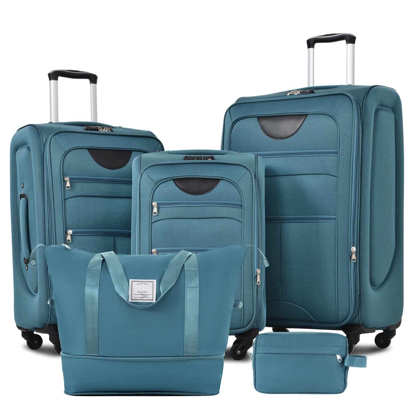 Softside Luggage Set 5 Piece Expandable Spinner Lightweight