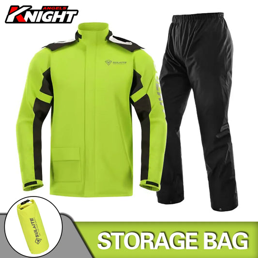 Herobiker Unisex Motorcycle Raincoat Jacket Pants Set Camping Hiking Rain Gear