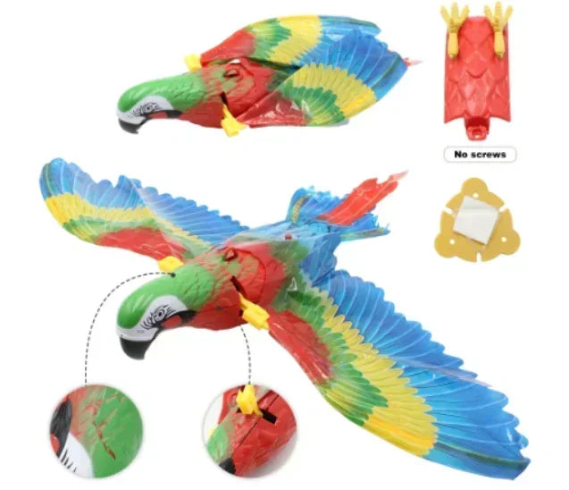 Interactive Electric Bird Cat Toys Hanging Flying Bird Teaser Scratch Rope Toy