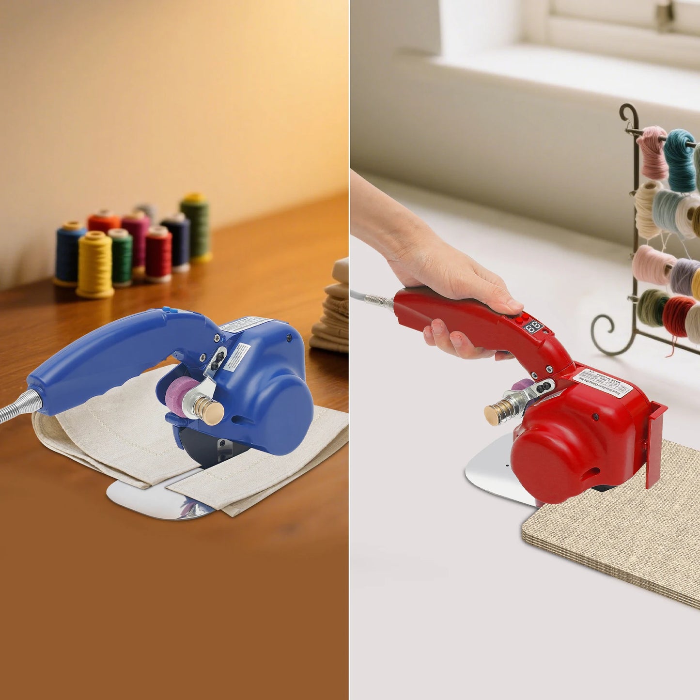 245W Electric Fabric Cutter With Speed Adjustable Fabric Cutting Machine