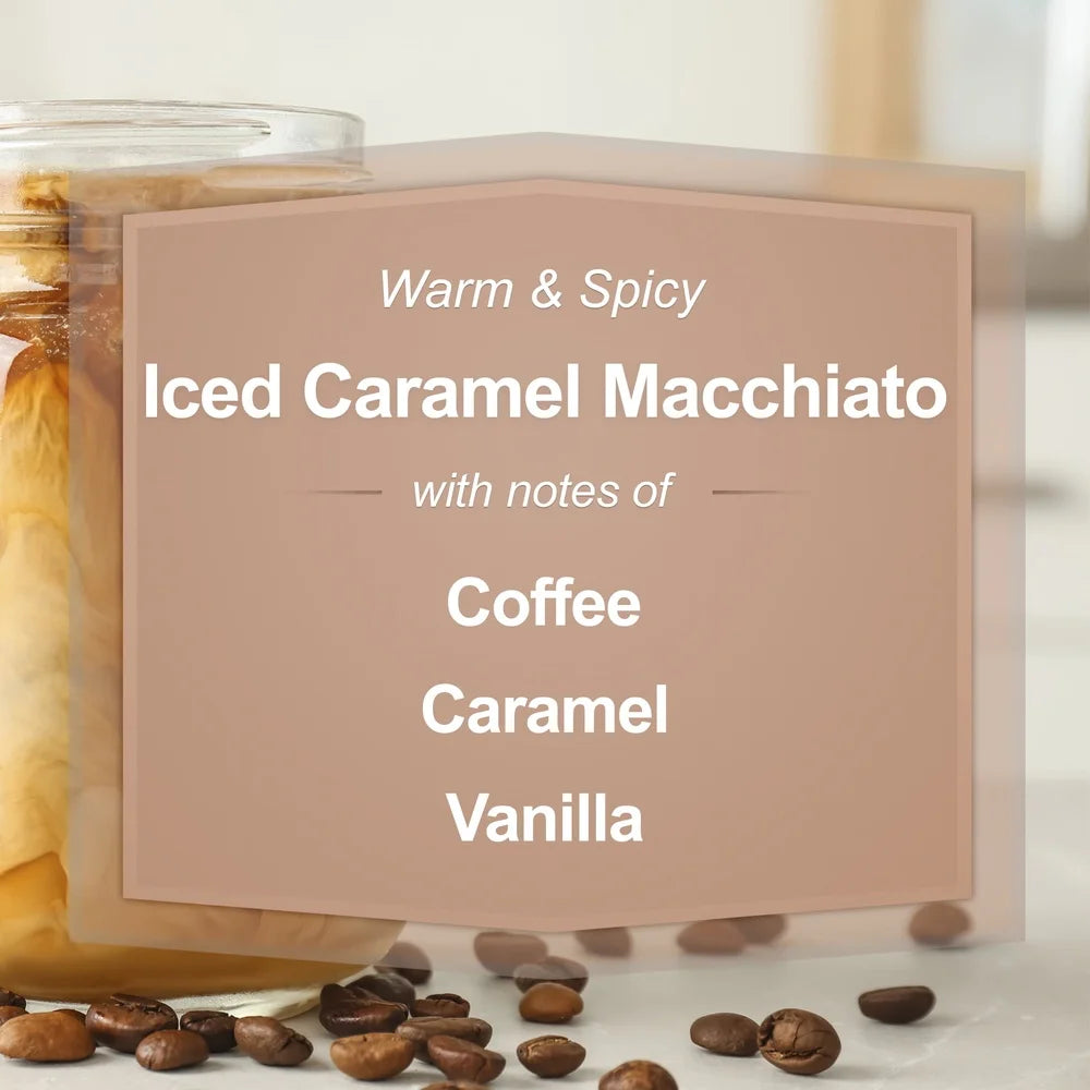 3 Pack Iced Caramel Macchiato Scented Jar Candles 7Oz Home Decor Gift