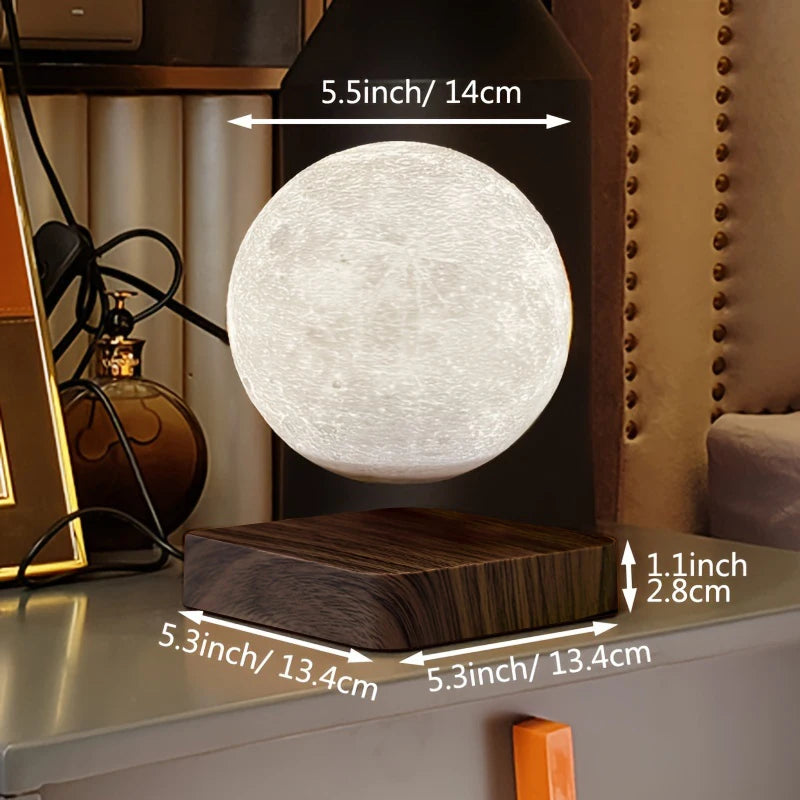 Levitating Moon Lamp Magnetic Floating Nightlight 3 Modes