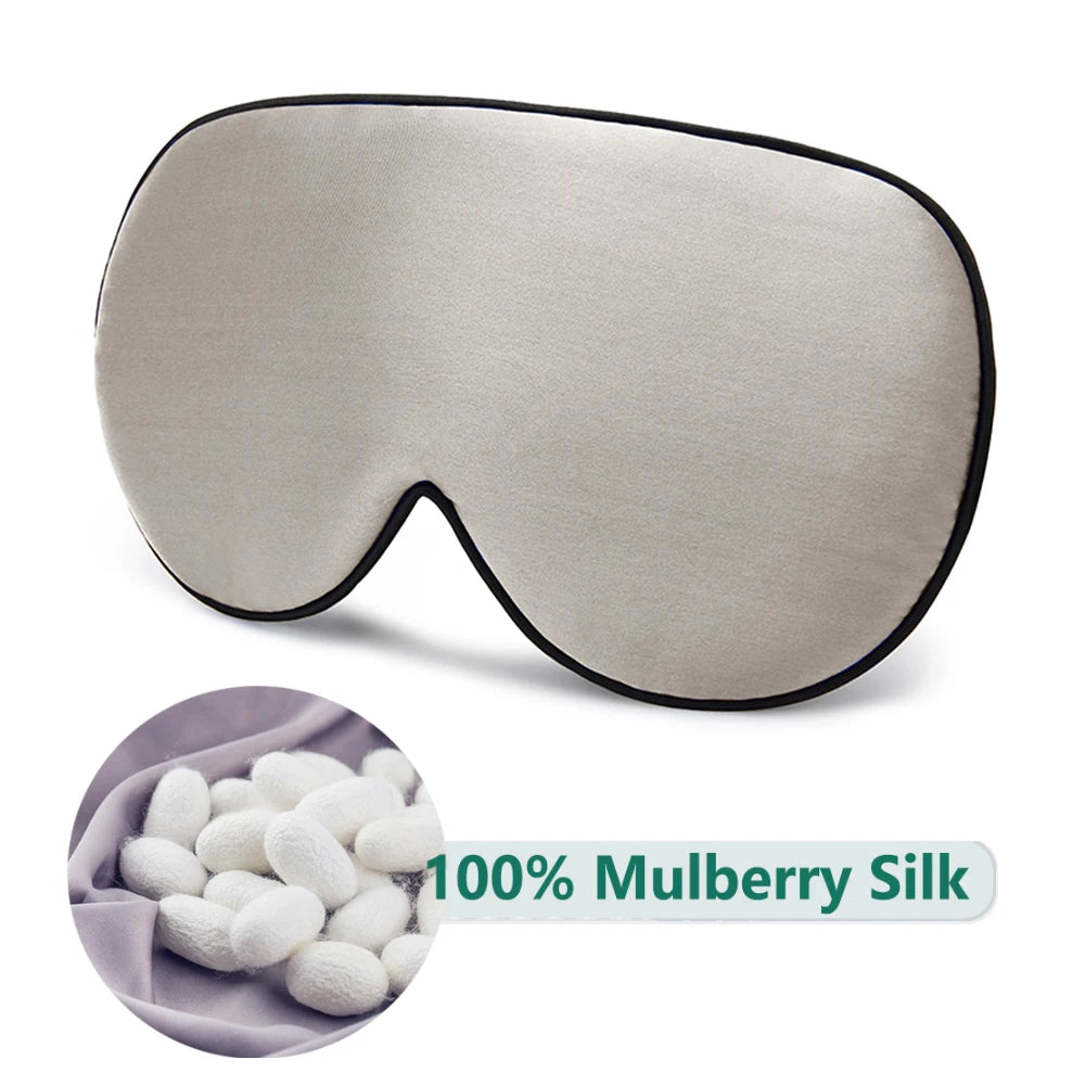 Mulberry Silk Sleep Mask For Sleeping Light Blocking Soft Comfort Eye Cover