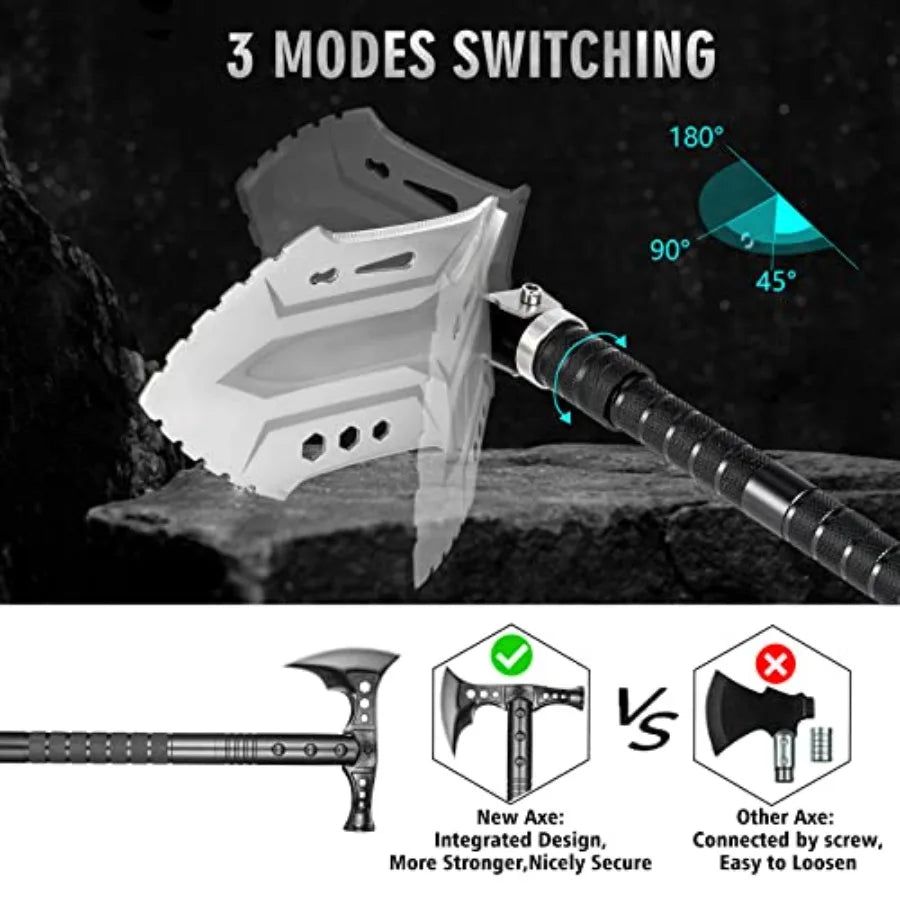 Camping Shovel Axe Survival Tool Set High Carbon Steel For Outdoor Hiking