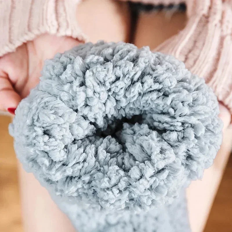 Women's Thickened Cashmere Floor Socks Thermal Velvet Sleep Socks Non-Slip Home Slippers & Leg Warmer