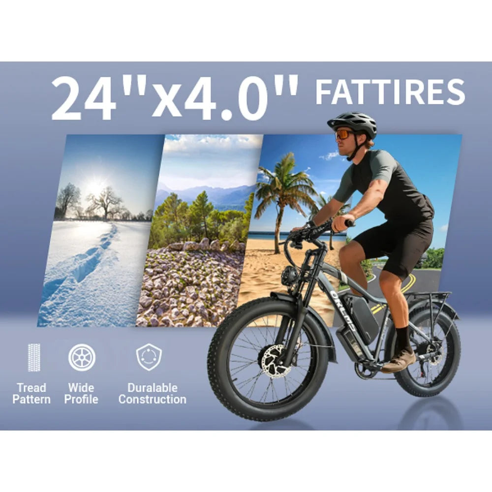 Orlms MX500 Electric Bike Dual Motor 3000W 52V 25Ah Tires