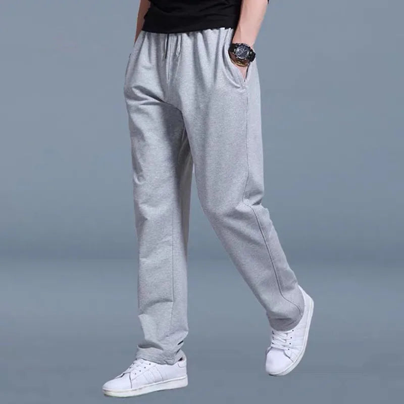 Men's Korean Straight Leg Jogger Sweatpants for Running and Workout Gym