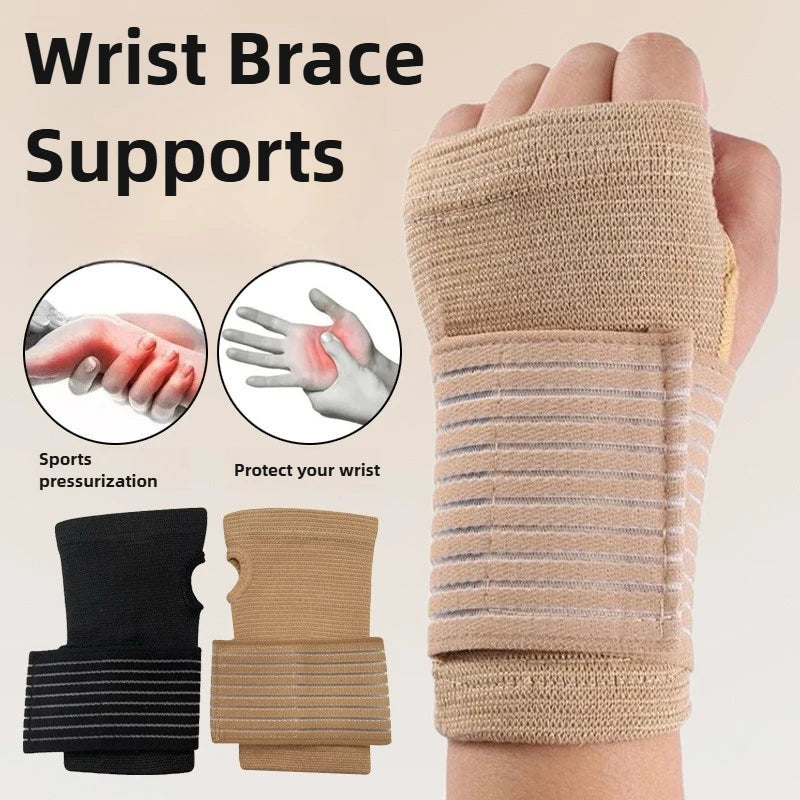 Wrist Guard Elastic Bandage Gloves Carpal Protector For Arthritis Sprain Support