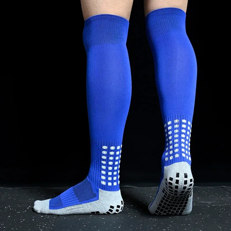 Long Football Socks With Silicone Suction Cup Grip Anti Slip