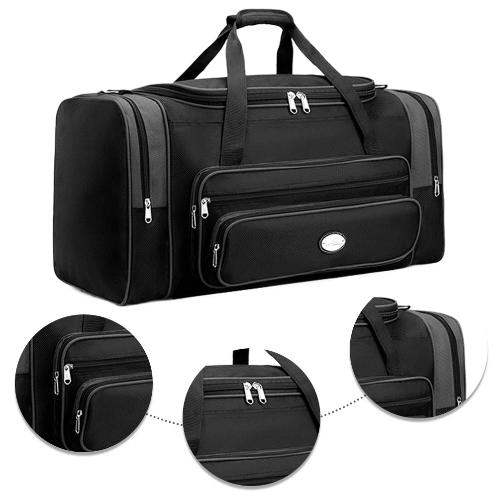 Travel Duffle Bag For Men Women With Shoe Compartment