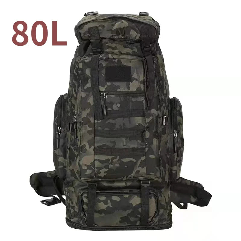 80L 100L Mountaineering Backpack Tactical Hiking Bag