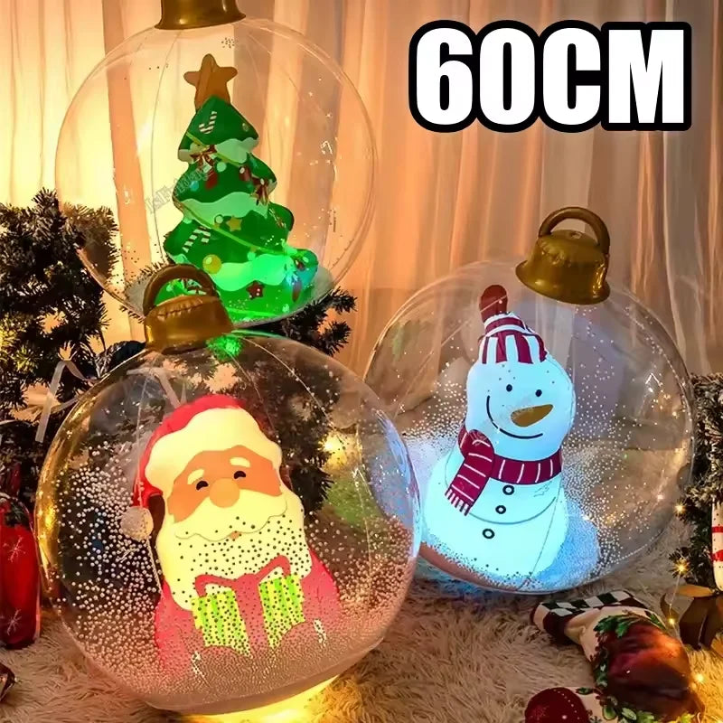 Giant Outdoor 60cm Light Up PVC Inflatable Christmas Ball With Remote Control