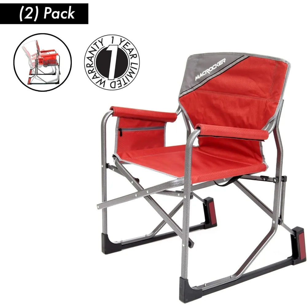 MacSports MacRocker Outdoor Foldable Rocking Chair Portable Collapsible