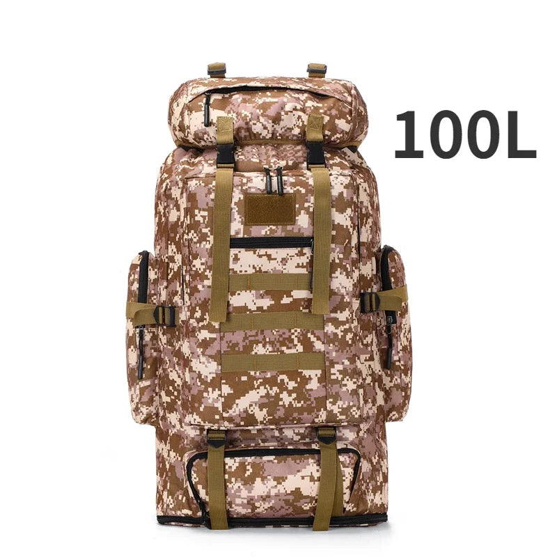 80L 100L Mountaineering Backpack Tactical Hiking Bag