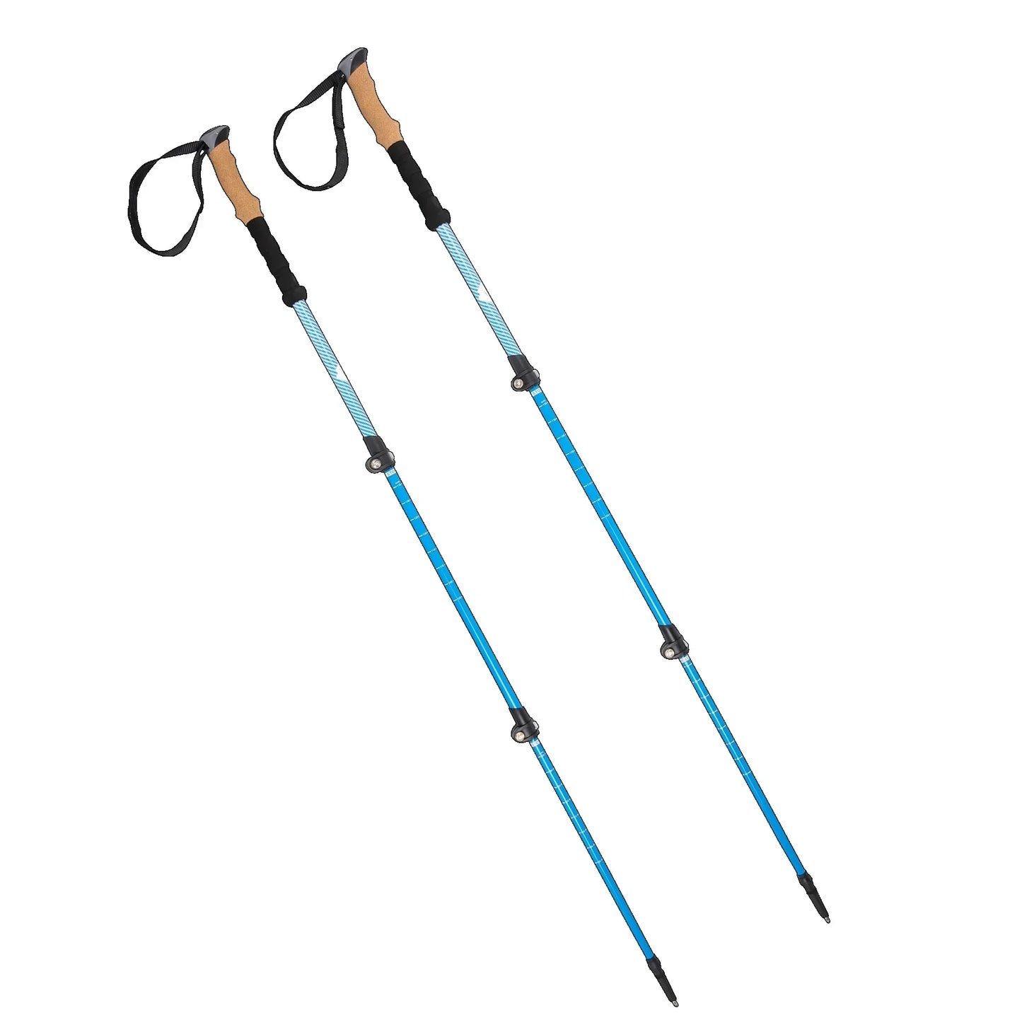 Carbon Fiber Trekking Poles With Quick Lock Adjustable 2 Pack Cork Grips