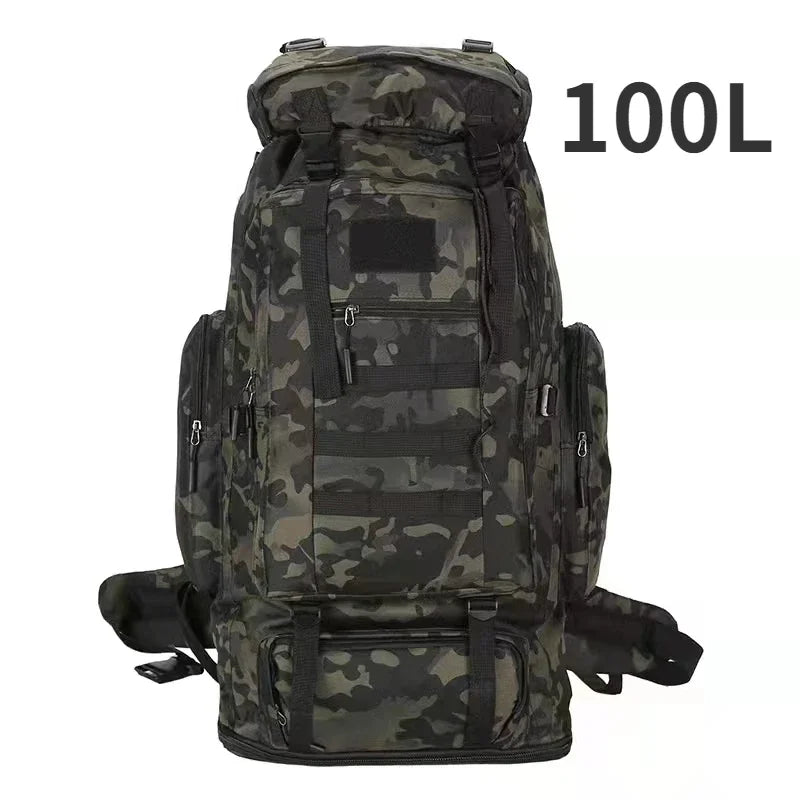 80L 100L Mountaineering Backpack Tactical Hiking Bag