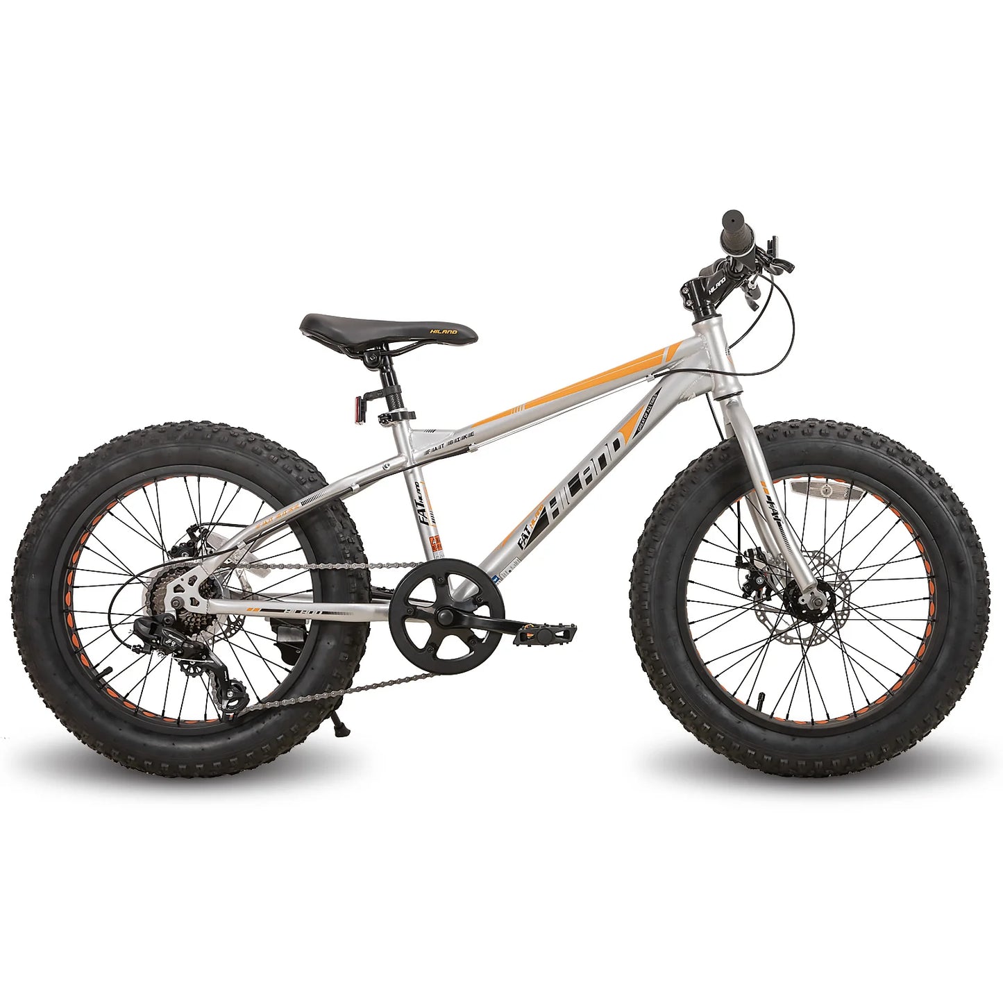 Hiland 20 Inch Kids Fat Tire Mountain Bike Shimano 7 Speed Dual Disc Brakes