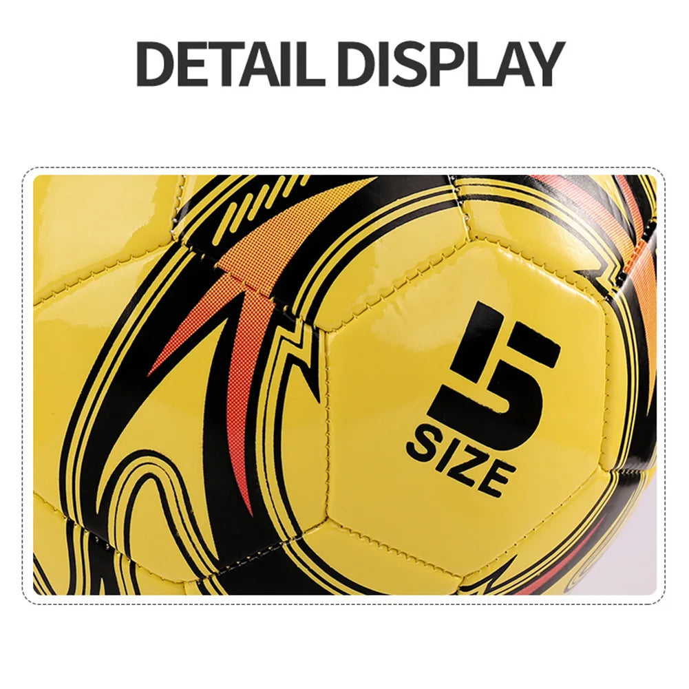 Size 5 Machine Stitched Football Waterproof PVC Match Training Ball