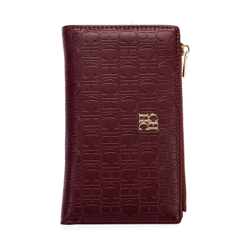 Retro Classic Solid Color Long Wallet With Letter Print
