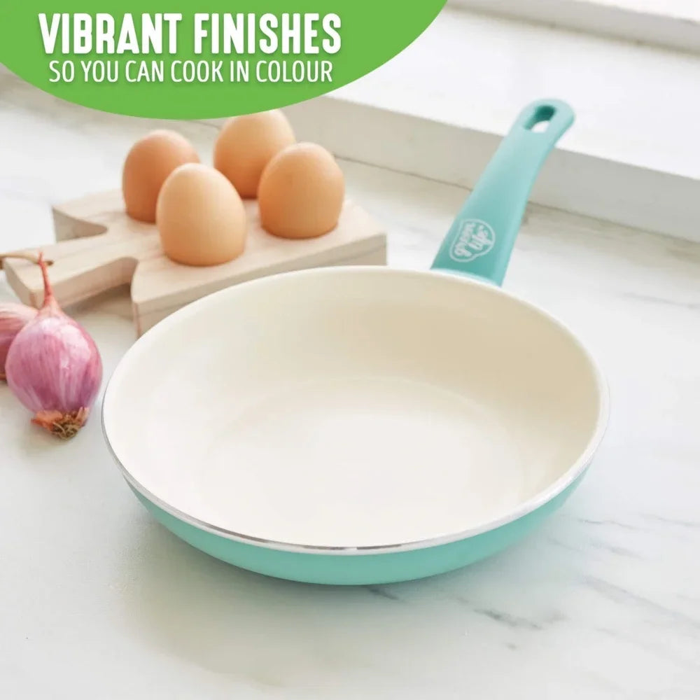 Soft Grip 8 Inch Nonstick Fry Pan With Ceramic Coating And Bakelite Handle Aluminum Dishwasher Safe And Eco Friendly