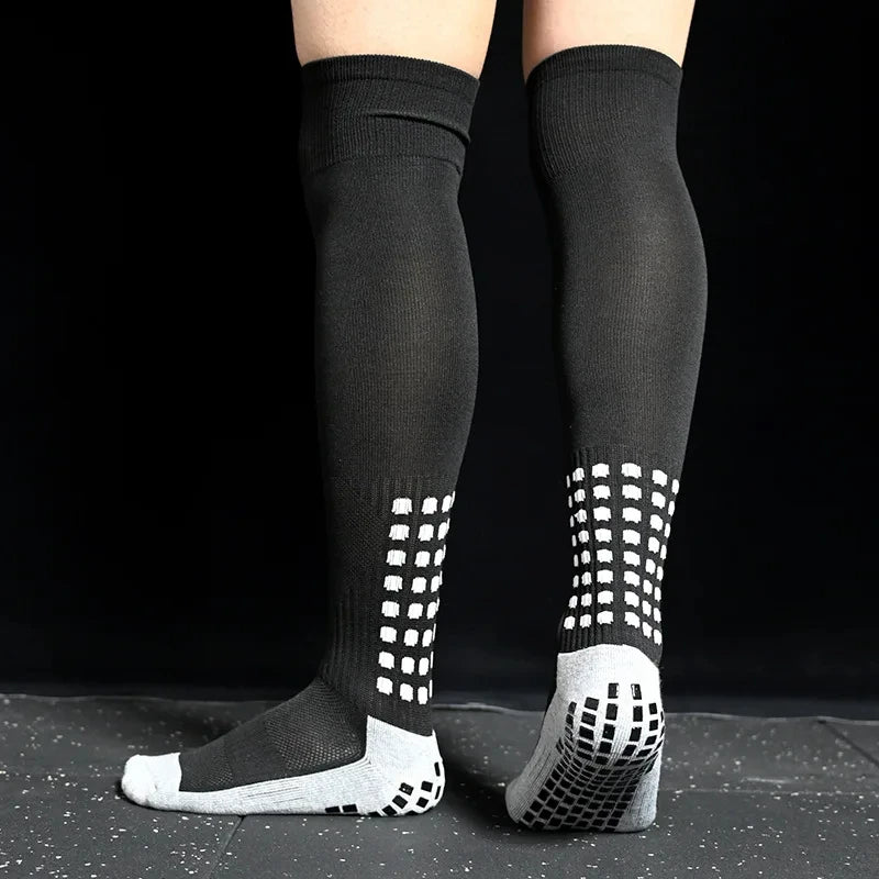 Long Football Socks With Silicone Suction Cup Grip Anti Slip