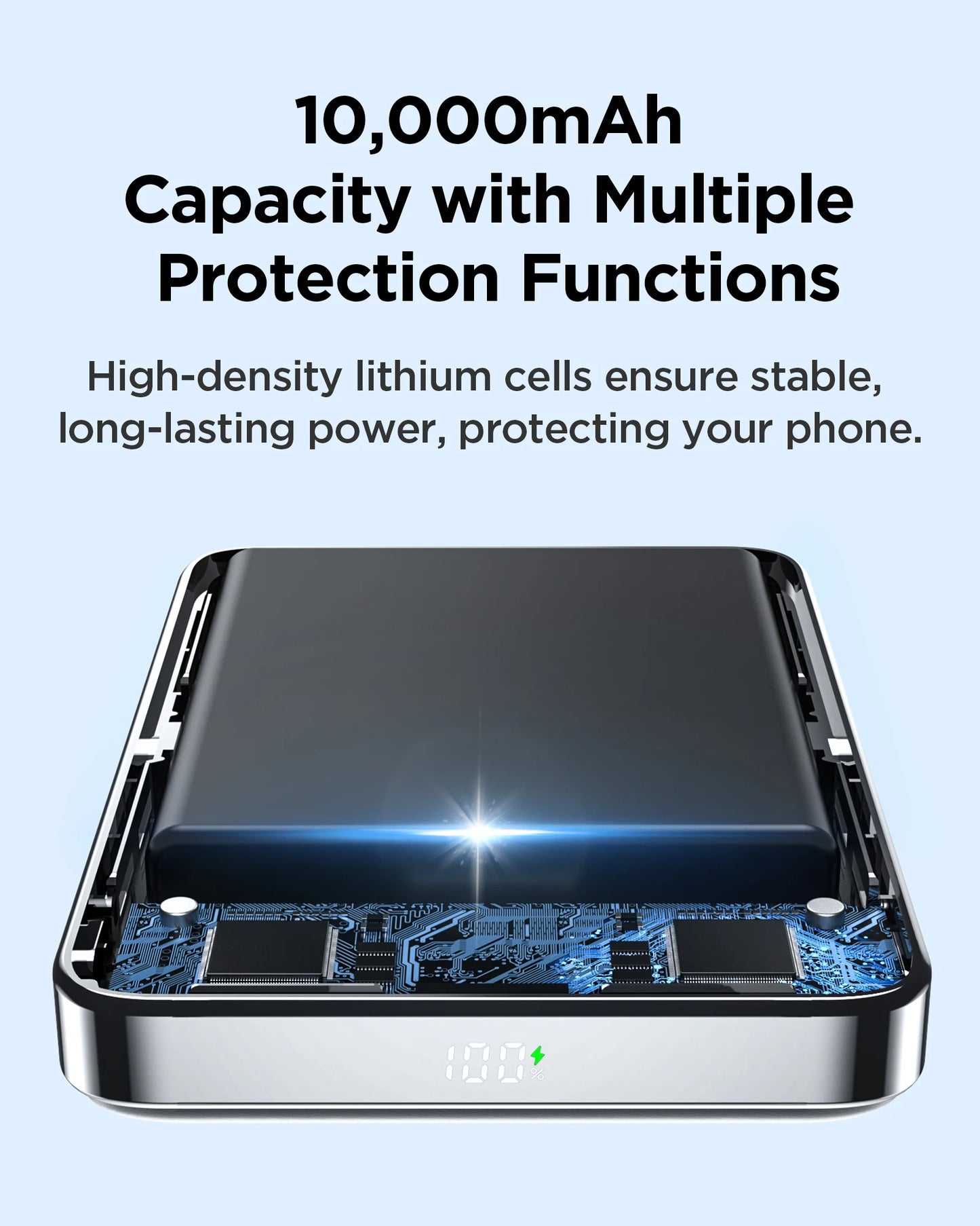 PISEN Magnetic Wireless Power Bank With Stand MagSafe Compatible 30W USB C