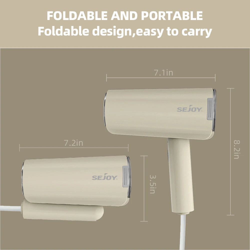 Sejoy Portable Garment Steamer 150ml Handheld Fast Heat 1000W For Home Travel