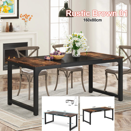 Tribesigns Dining Table Industrial Kitchen Table For Six To Eight People