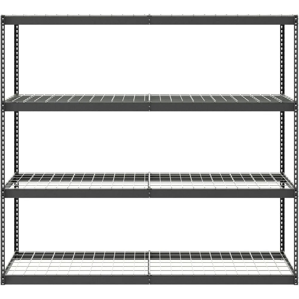 SafeRacks Garage Shelving System 3 Tier Industrial Steel 500 Lbs Per Shelf