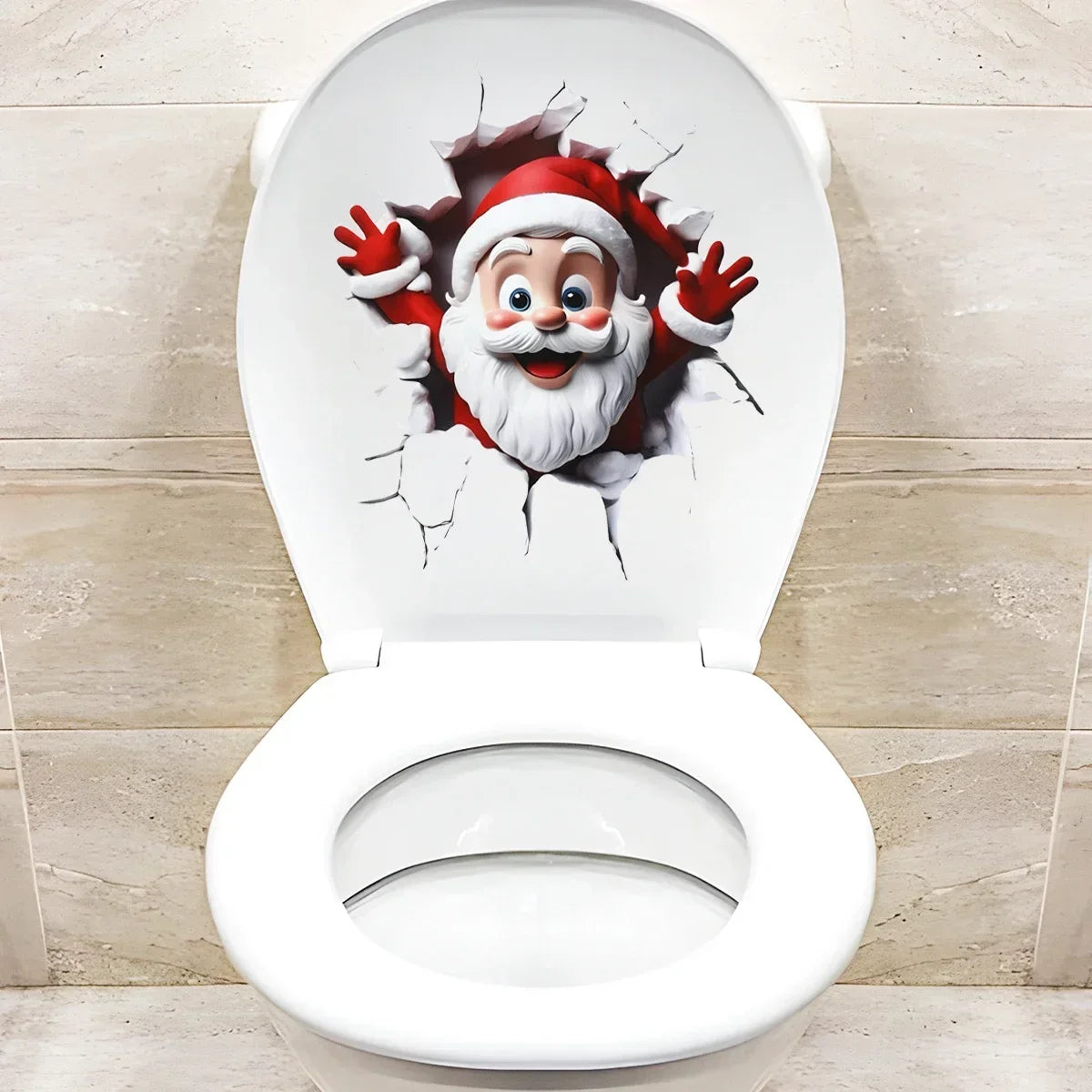 Christmas Snowman Toilet Stickers For Holiday Bathroom Decor 2025 Gift