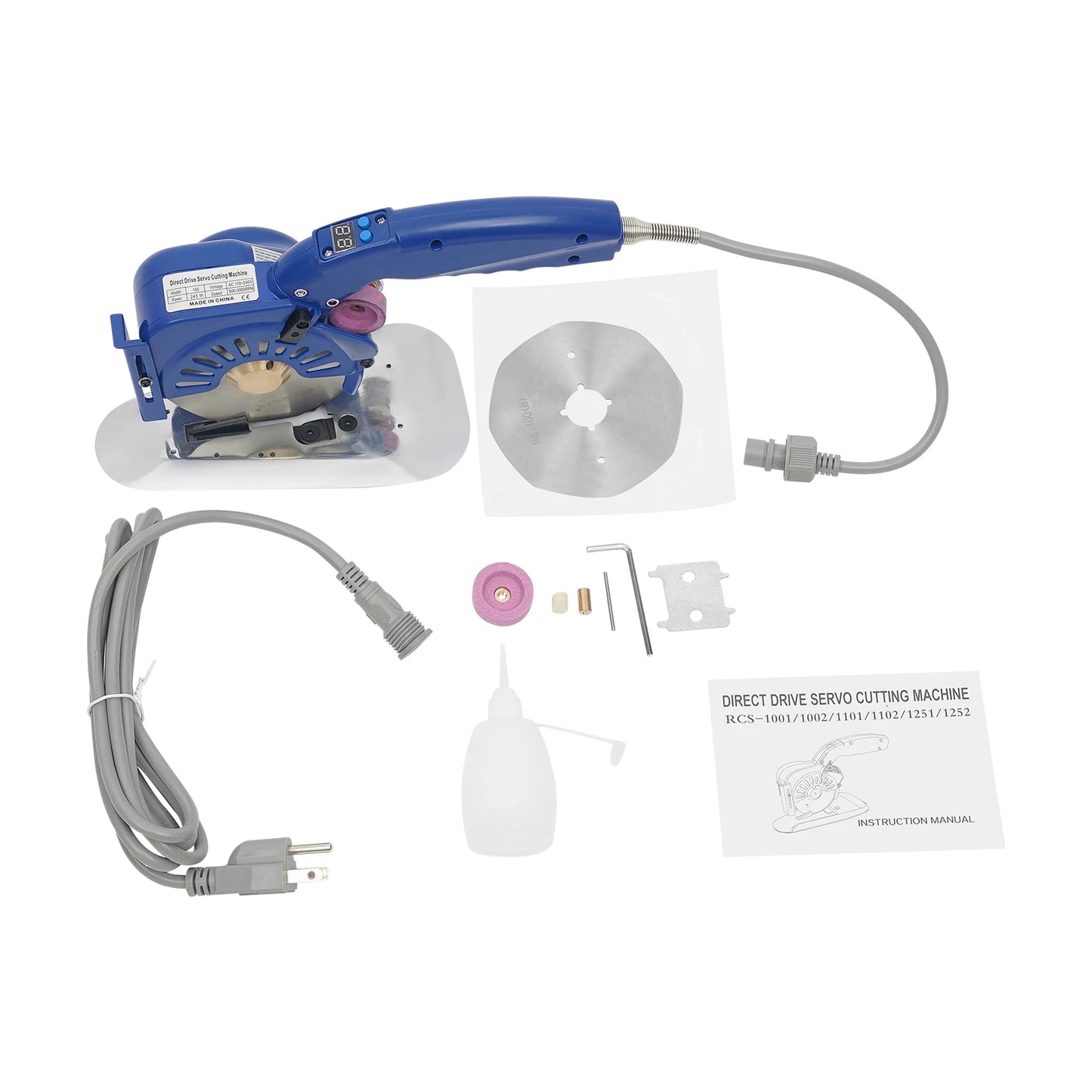 245W Electric Fabric Cutter With Speed Adjustable Fabric Cutting Machine