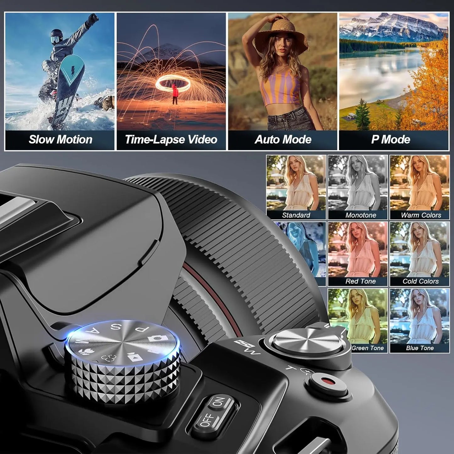 NBD 5K Vlogging Camera 16X Zoom Flipable Screen WiFi App