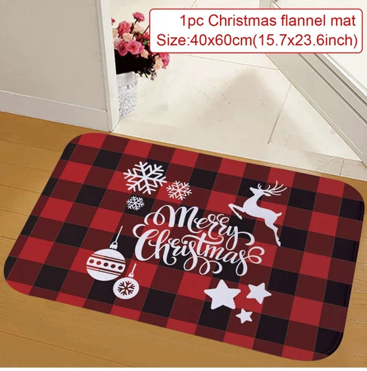 Christmas Door Mat Santa Claus Outdoor Decor For Home Merry Christmas 2025 Xmas
