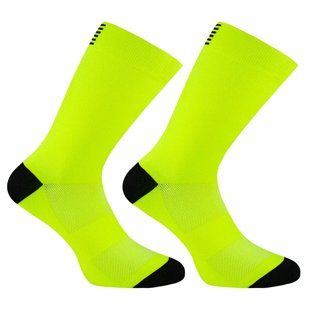 Unisex Cycling Socks Quick Dry Knee High US 7 11 EU 37 44