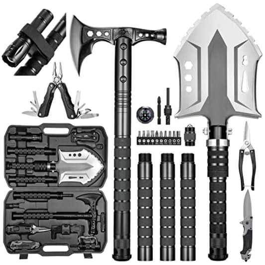 Camping Shovel Axe Survival Tool Set High Carbon Steel For Outdoor Hiking
