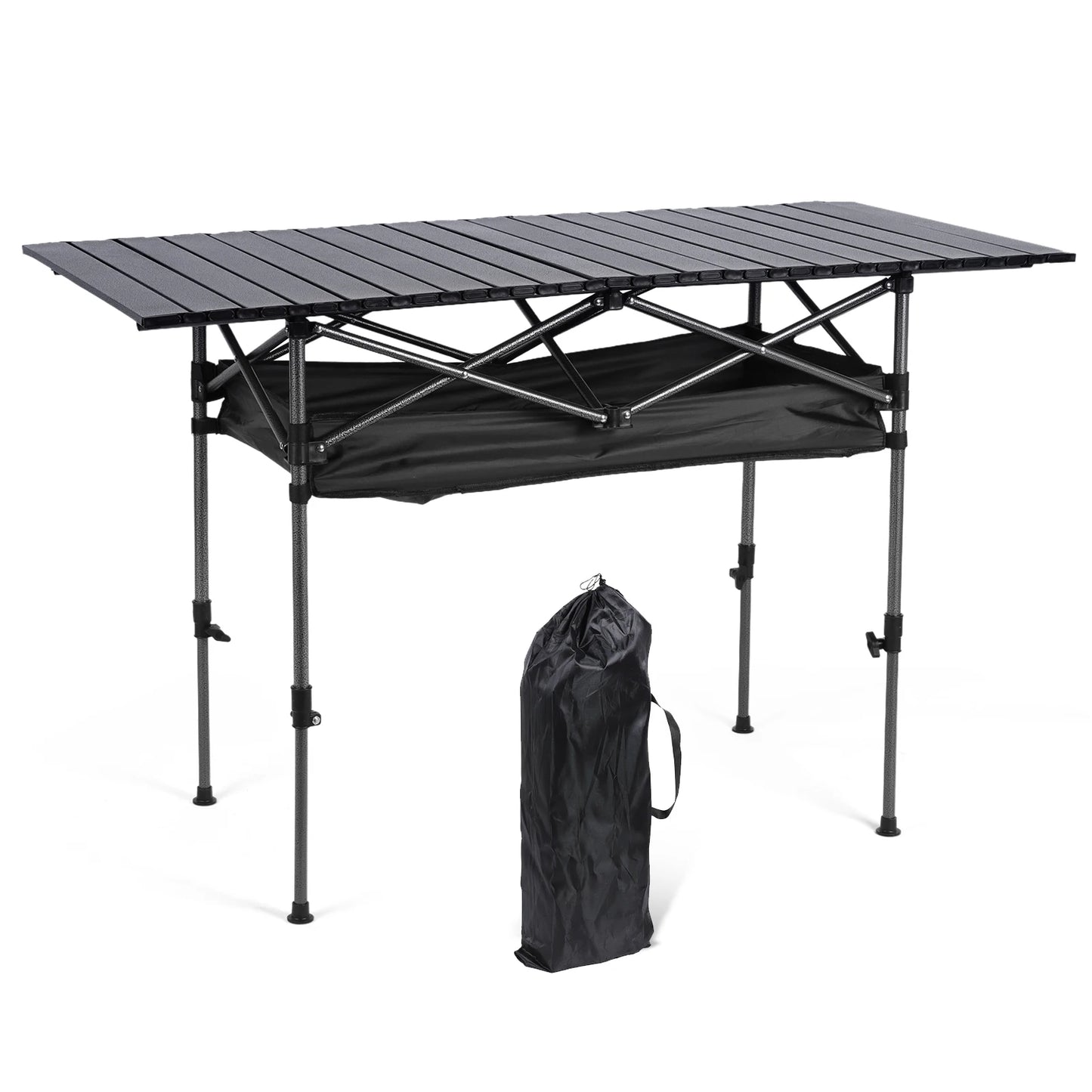 Outdoor Folding Aluminum Table Portable With Carrying Bag For Camping Picnics