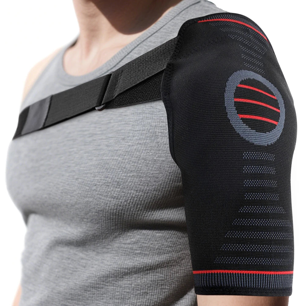 Adjustable Compression Shoulder Brace Sleeve For Sports And Fitness Pain Relief Breathable Lycra Material