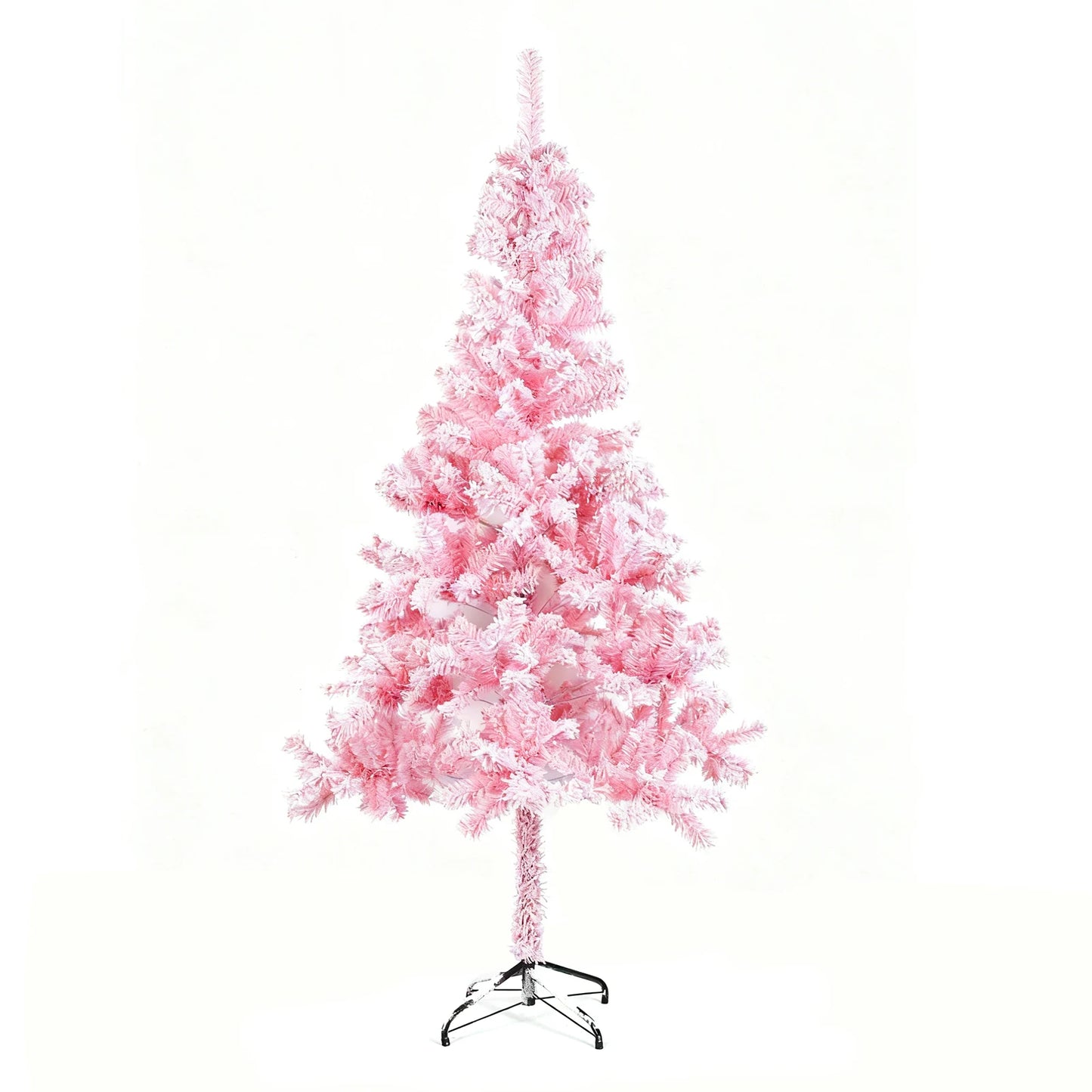 Pink Christmas Tree 180cm PVC Floor Standing Decoration with Iron Base