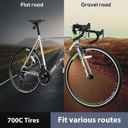 Road Commuter Bike 700C Wheels 14 Speeds Urban City Bicycle