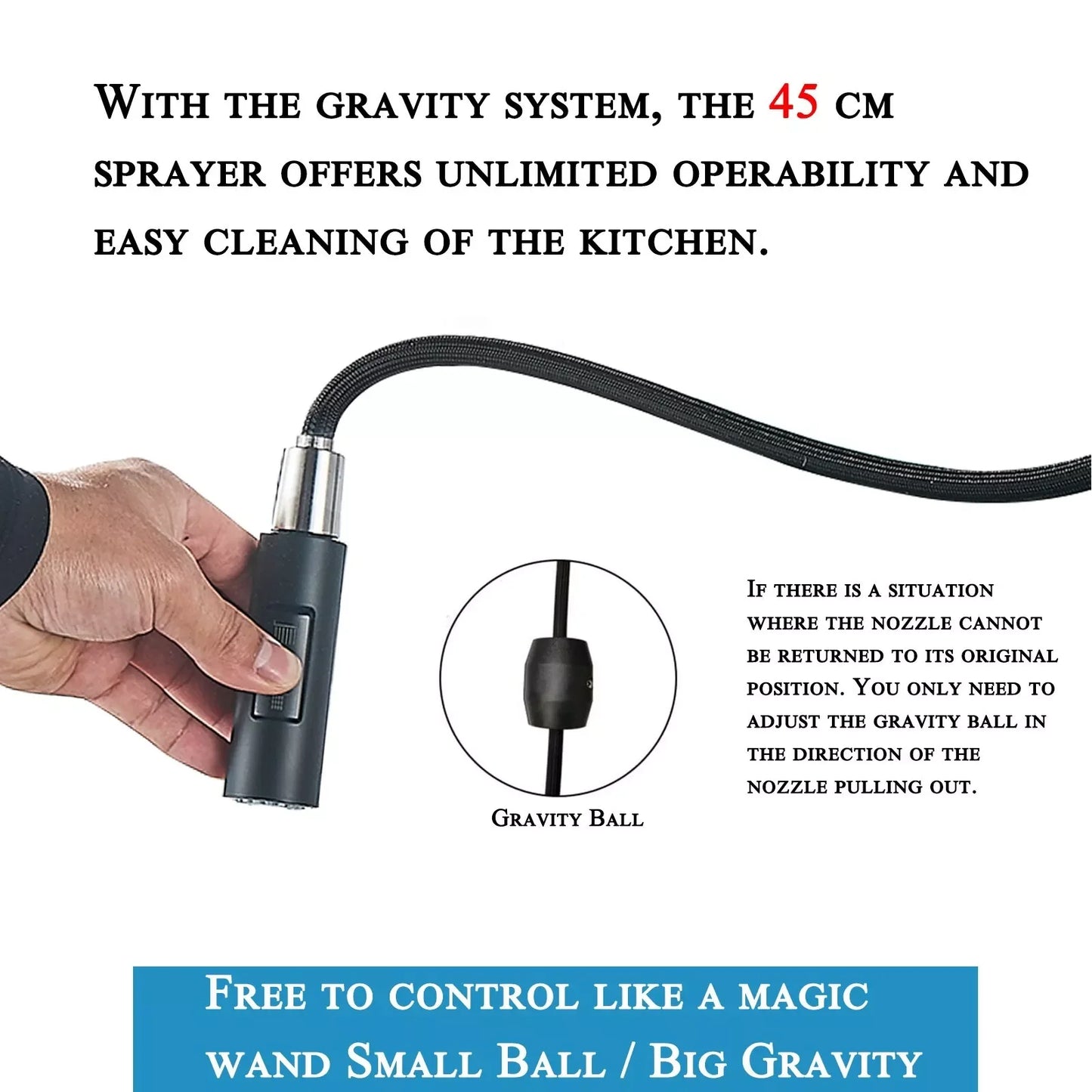 Black Pull Out Sensor Kitchen Faucet With Touch Control 2 Function Single Handle Mixer